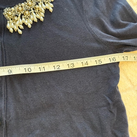 Kate Spade, pearl embellished Macie cardigan. Navy blue, size small - Picture 6 of 11